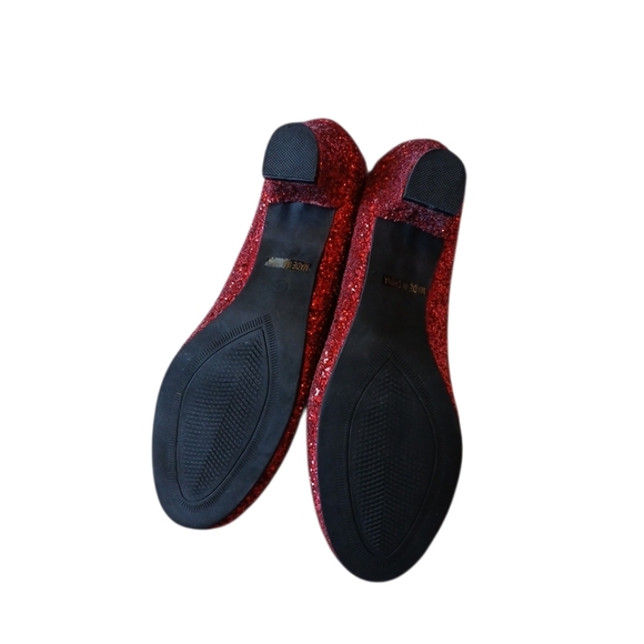 Very Fine COMPETITIVE DANCER Ruby Red Sparkle‎ DANCE SHOES 8.5 NWOT - Picture 3 of 6